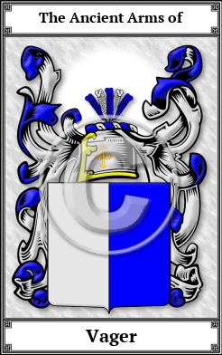 Vager Family Crest Download (JPG) Book Plated - 600 DPI