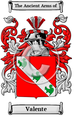 Valente Family Crest/Coat of Arms