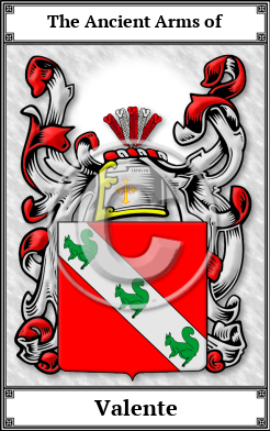 Valente Family Crest Download (JPG)  Book Plated - 150 DPI