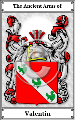 Valentin Family Crest Download (JPG)  Book Plated - 150 DPI