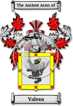 Valens Family Crest Download (jpg) Legacy Series - 150 DPI