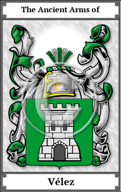 Vélez Family Crest Download (JPG) Book Plated - 600 DPI