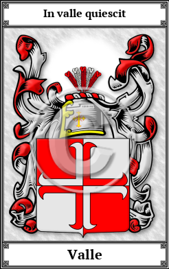 Valle Family Crest Download (JPG)  Book Plated - 150 DPI