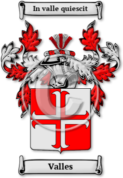Valles Family Crest Download (jpg) Legacy Series - 150 DPI
