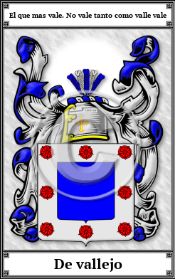 De vallejo Family Crest Download (JPG) Book Plated - 150 DPI