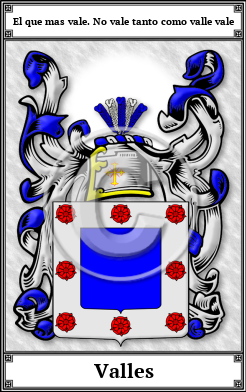 Valles Family Crest Download (JPG)  Book Plated - 150 DPI
