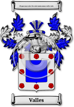 Valles Family Crest Download (jpg) Legacy Series - 150 DPI