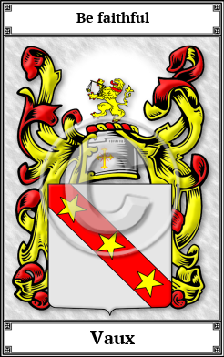 Vaux Family Crest Download (JPG) Book Plated - 600 DPI