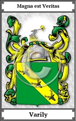 Varily Family Crest Download (JPG) Book Plated - 600 DPI