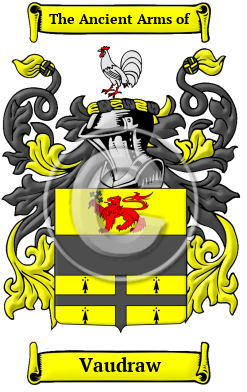 Vaudraw Family Crest/Coat of Arms