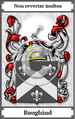 Baughind Family Crest Download (JPG) Book Plated - 300 DPI