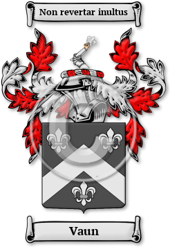 Vaun Family Crest Download (jpg) Legacy Series - 150 DPI
