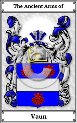 Vaun Family Crest Download (JPG)  Book Plated - 150 DPI