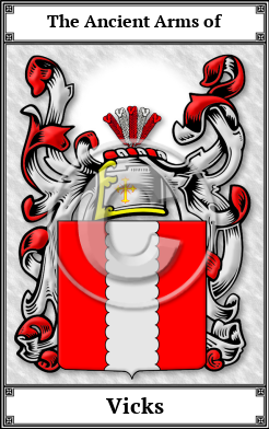 Vicks Family Crest Download (JPG) Book Plated - 600 DPI
