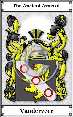 Vanderveer Family Crest Download (JPG) Book Plated - 600 DPI