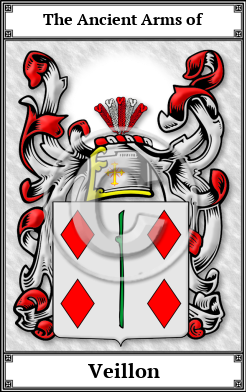 Veillon Family Crest Download (JPG) Book Plated - 600 DPI