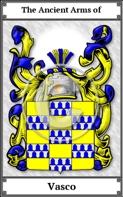 Vasco Family Crest Download (JPG)  Book Plated - 150 DPI