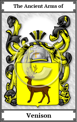 Venison Family Crest Download (JPG)  Book Plated - 150 DPI