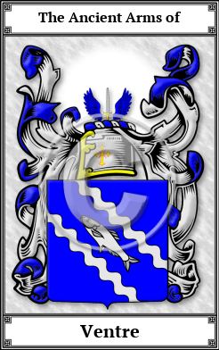 Ventre Family Crest Download (JPG)  Book Plated - 150 DPI