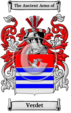 Verdet Name Meaning, Family History, Family Crest & Coats of Arms