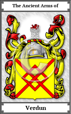 Verdun Family Crest Download (JPG) Book Plated - 300 DPI