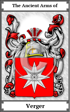Verger Family Crest Download (JPG)  Book Plated - 150 DPI