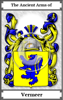 Vermeer Family Crest Download (JPG)  Book Plated - 150 DPI