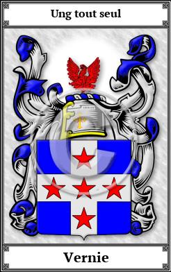 Vernie Family Crest Download (JPG)  Book Plated - 150 DPI
