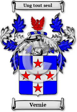 Vernie Family Crest Download (jpg) Legacy Series - 150 DPI