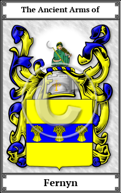 Fernyn Family Crest Download (JPG)  Book Plated - 150 DPI