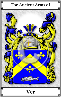 Ver Family Crest Download (JPG)  Book Plated - 150 DPI