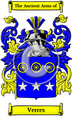 Verres Family Crest/Coat of Arms