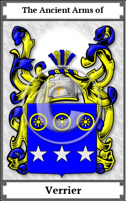 Verrier Family Crest Download (JPG)  Book Plated - 150 DPI