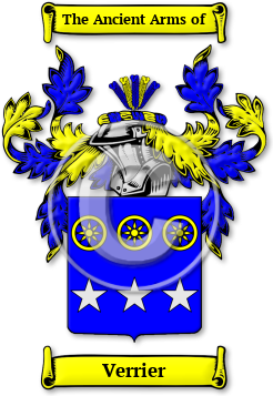 Verrier Family Crest Download (jpg) Legacy Series - 150 DPI