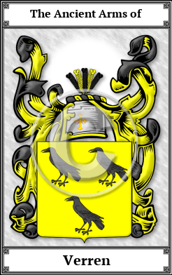 Verren Family Crest Download (JPG)  Book Plated - 150 DPI