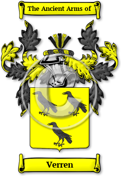 Verren Family Crest Download (jpg) Legacy Series - 150 DPI