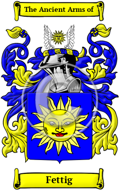 Fettig Family Crest/Coat of Arms