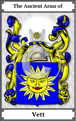 Vett Family Crest Download (JPG)  Book Plated - 150 DPI
