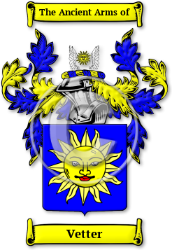 Vetter Family Crest Download (jpg) Legacy Series - 150 DPI