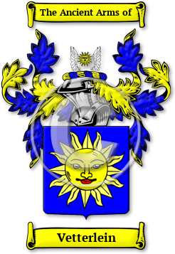 Vetterlein Family Crest Download (JPG) Legacy Series - 600 DPI