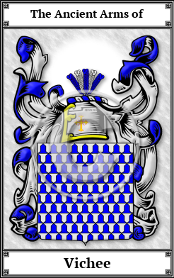 Vichee Family Crest Download (JPG)  Book Plated - 150 DPI