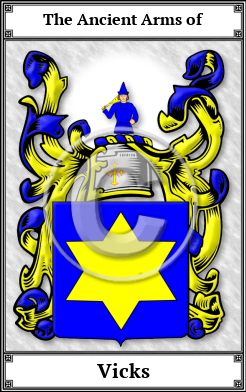 Vicks Family Crest Download (JPG) Book Plated - 600 DPI