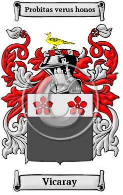 Vicaray Family Crest/Coat of Arms