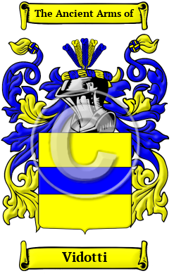 Vidotti Family Crest/Coat of Arms