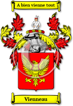 Vienneau Family Crest Download (jpg) Legacy Series - 150 DPI