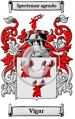 Vigar Family Crest/Coat of Arms
