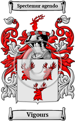 Vigours Family Crest/Coat of Arms