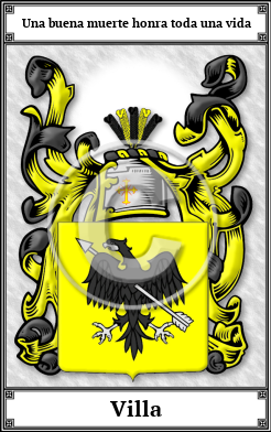 Villa Family Crest Download (JPG)  Book Plated - 150 DPI