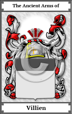 Villien Family Crest Download (JPG)  Book Plated - 150 DPI