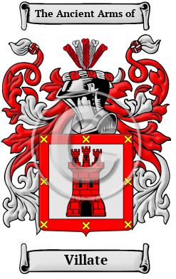 Villate Family Crest/Coat of Arms